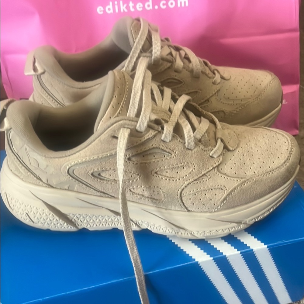Hoka Tan Athletic Sneakers